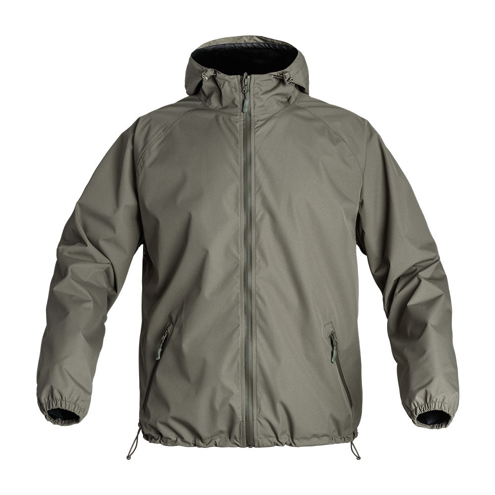 A10 EQUIPMENT RAIN PROTECT SHORT LIGHT SHELL JACKE OLIVE