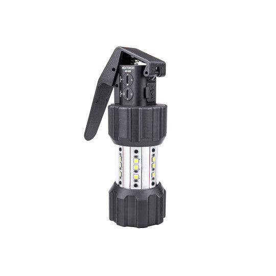 NEXTORCH Taktische Trainings-Blendgranate ND30B – 11.000 Lumen, 130 dB, wiederaufladbar, USB-C