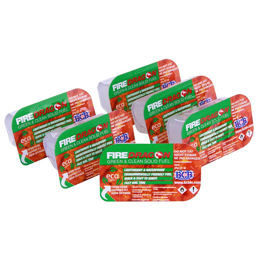 BCB FIRE DRAGON Green & Clean Anzündwürfel – Bushcraft Outdoor Brennstoff Würfel