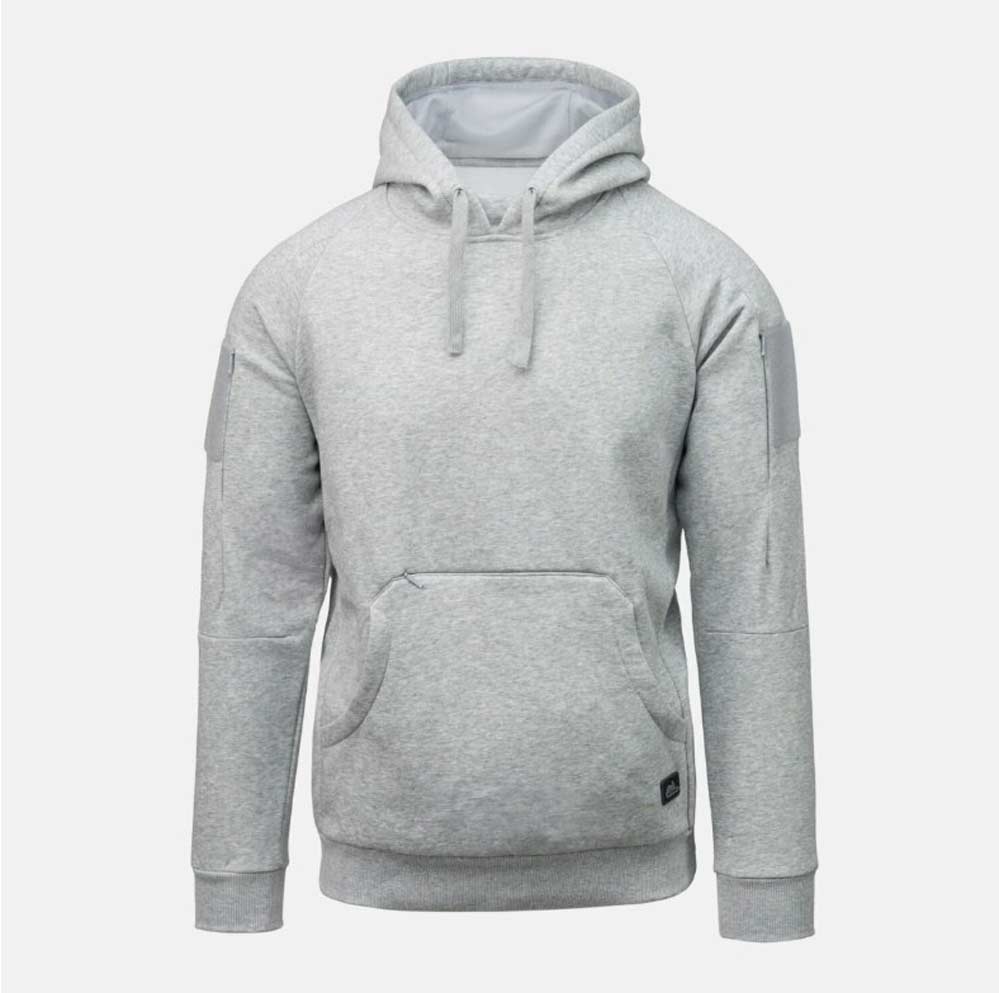 HELIKON-TEX URBAN TACTICAL HOODIE KANGAROO LIGHT GREY MELANGE