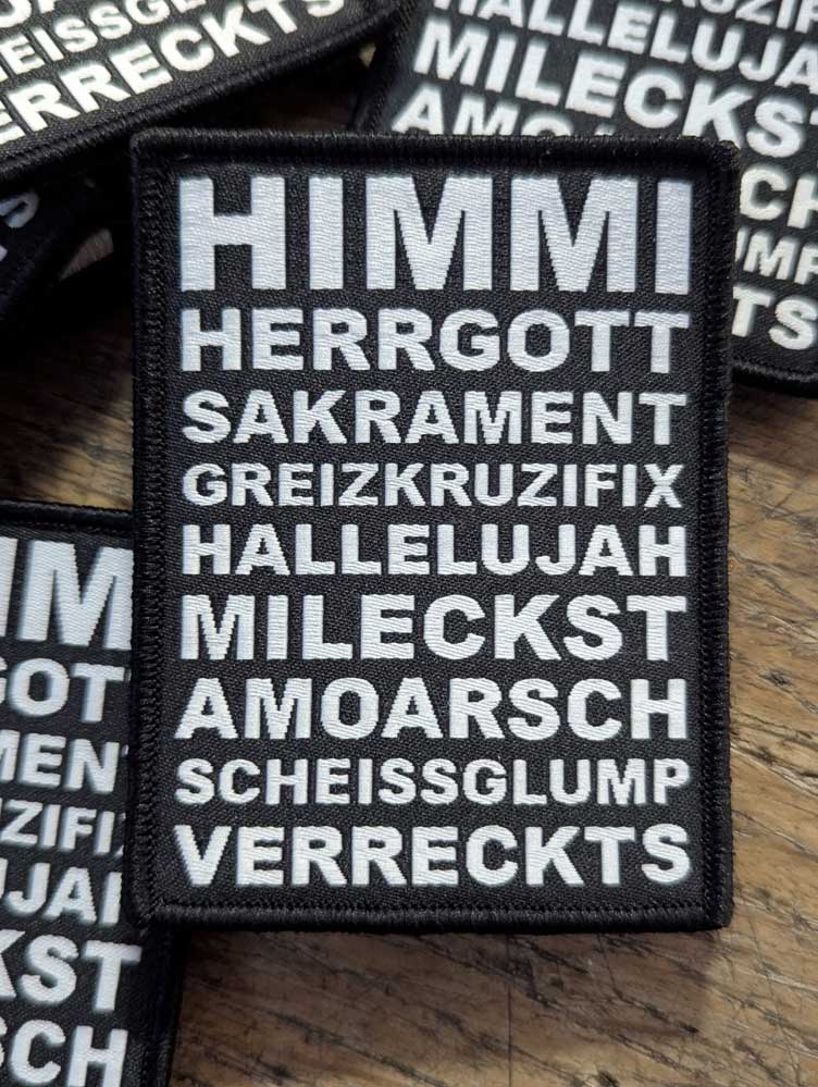 PATCH BAYRISCHE FLÜCHE SCHWARZ