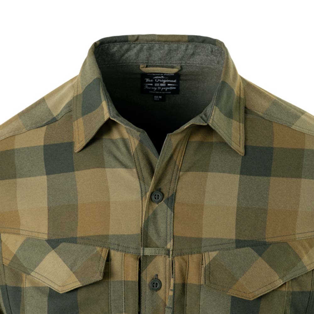 HELIKON-TEX DEFENDER MK2 HEMD LANGARM DARK OCHRE PLAID