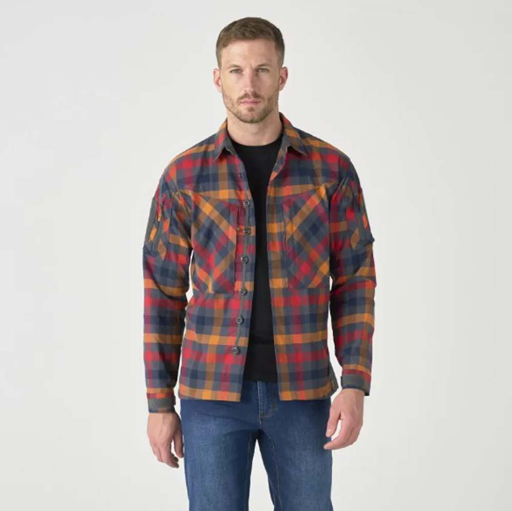 HELIKON-TEX MBDU FLANELL SHIRT DARK AUTUMN CHECKERED