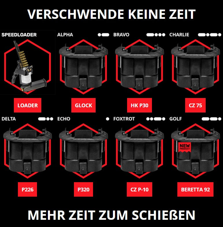WOLFSKRIEGER NINE RELOADED GOLF MAGAZIN ADAPTER - BERRETTA 92 (3D-Gedruckt)