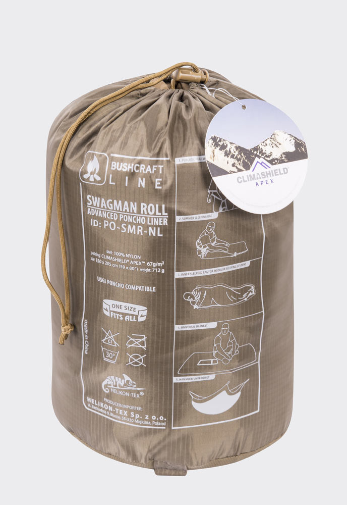 HELIKON-TEX SWAGMAN ROLL PONCHO CLIMASHIELD APEX TAIGA GREEN