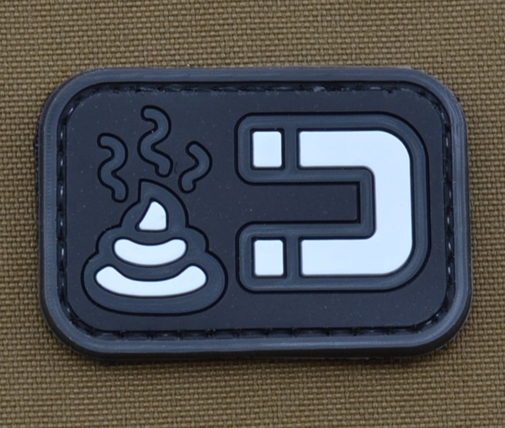 ABZEICHEN PVC PATCH SHIT MAGNET SCHWARZ