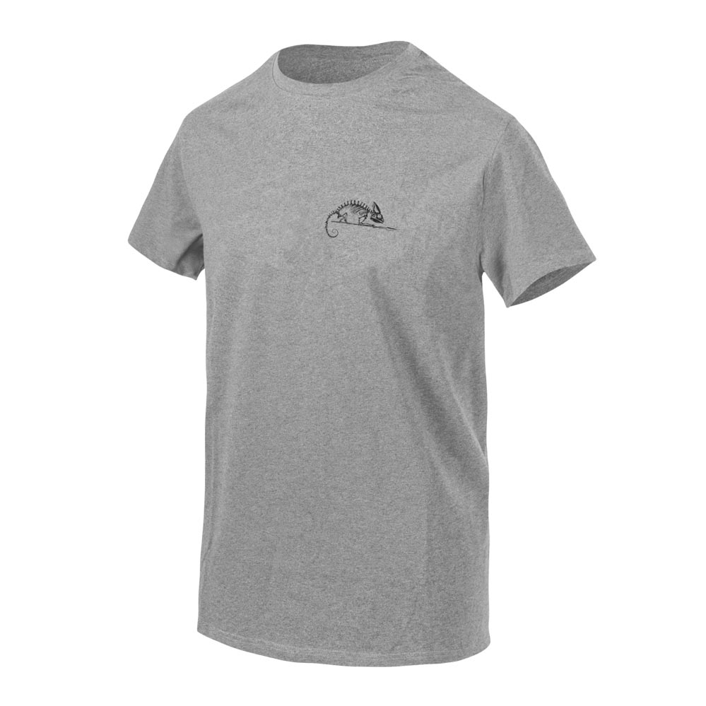 Helikon-Tex Logo T-Shirt – Mid Grey Melange | Robustes Outdoor- & Freizeitshirt