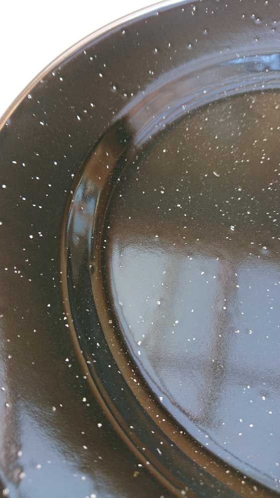 EMAILLE TELLER SCHWARZ 25 cm