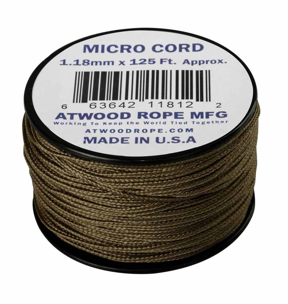 MICRO CORD PARACORD 125 Ft. COYOTE