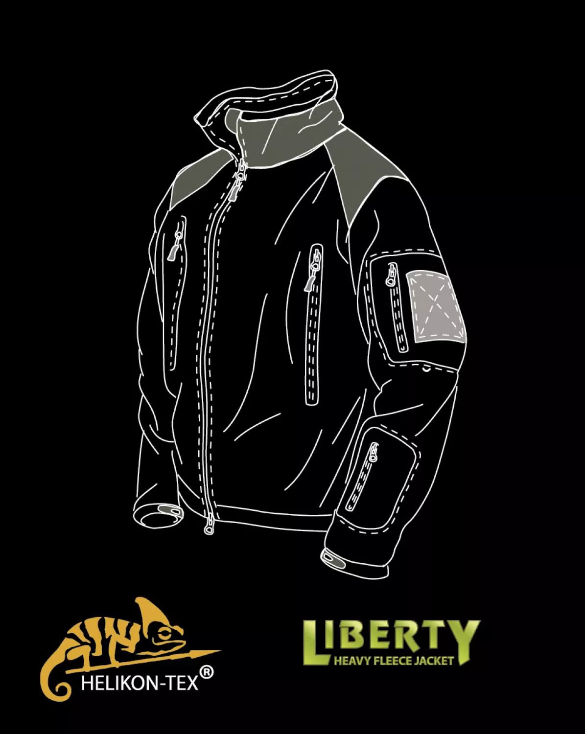 HELIKON TEX LIBERTY FLEECE JACKE SCHWARZ