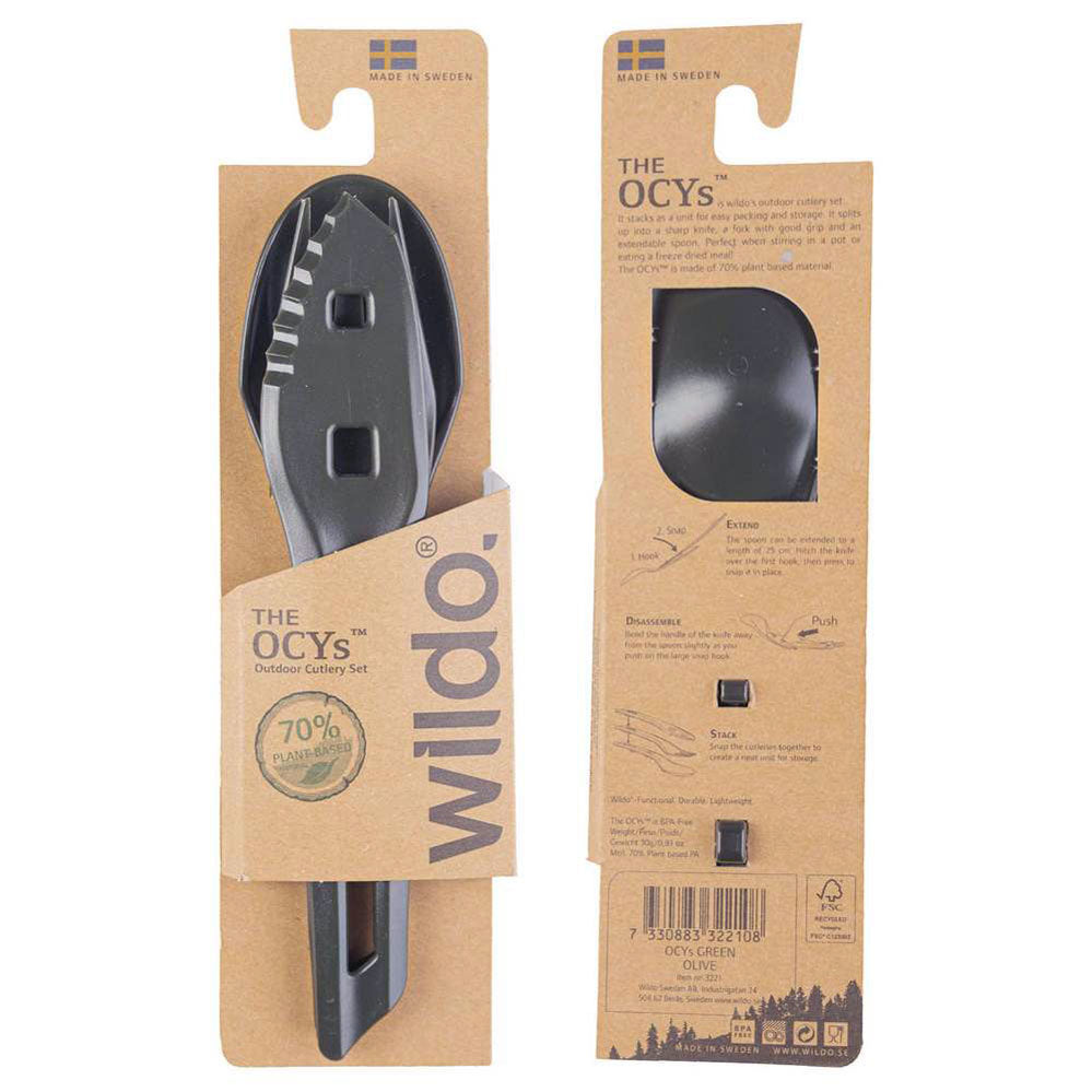 WILDO® THE OCYS™ (OUTDOOR CUTLERY SET) DARK GREY