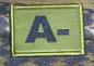 Preview: ID Patch Bloodgroup OD Green / Desert with Velcro A Neg