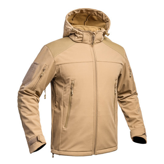 A10 EQUIPMENT FIGHTER SOFTSHELL JACKE V2 TAN