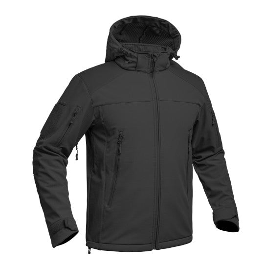 A10 EQUIPMENT FIGHTER SOFTSHELL JACKE V2 SCHWARZ