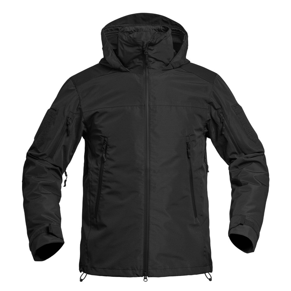 A10 EQUIPMENT FIGHTER HARDSHELL PARKA REGENJACKE SCHWARZ