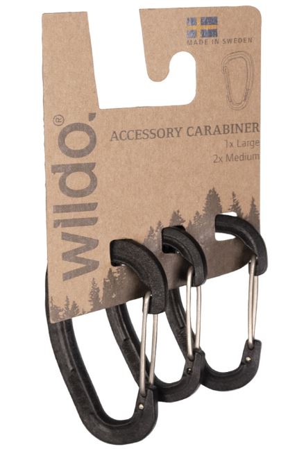 WILDO® KARABINER 3-er SET SCHWARZ