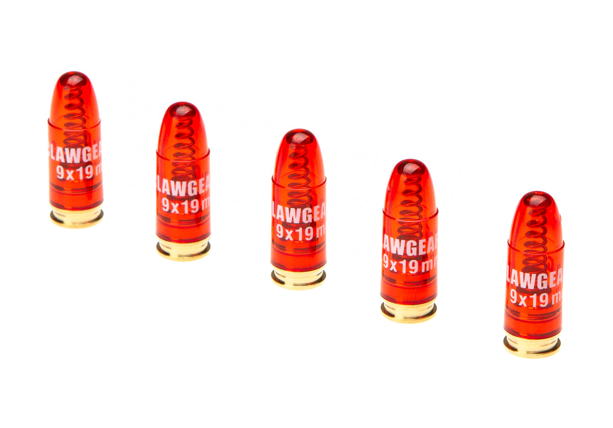 CLAWGEAR 5 Stck. SNAP CAP PUFFERPATRONE 9x19mm ROT