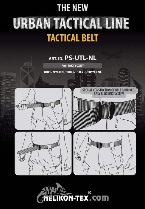 HELIKON-TEX URBAN TACTICAL BELT GÜRTEL SCHWARZ