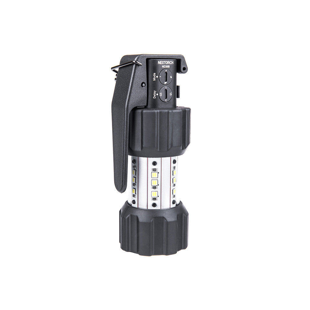 NEXTORCH Taktische Trainings-Blendgranate ND30B – 11.000 Lumen, 130 dB, wiederaufladbar, USB-C