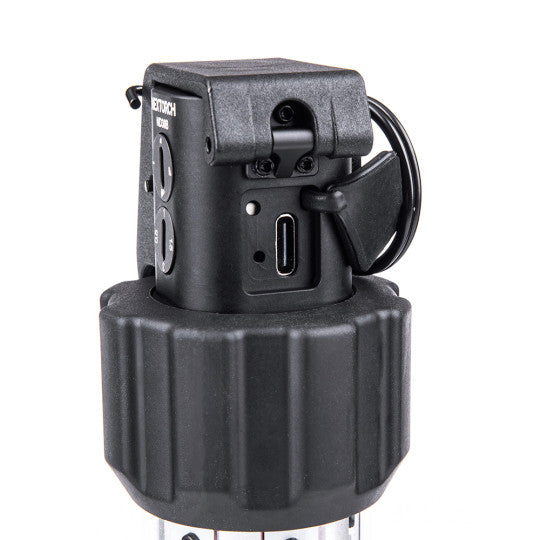 NEXTORCH Taktische Trainings-Blendgranate ND30B – 11.000 Lumen, 130 dB, wiederaufladbar, USB-C