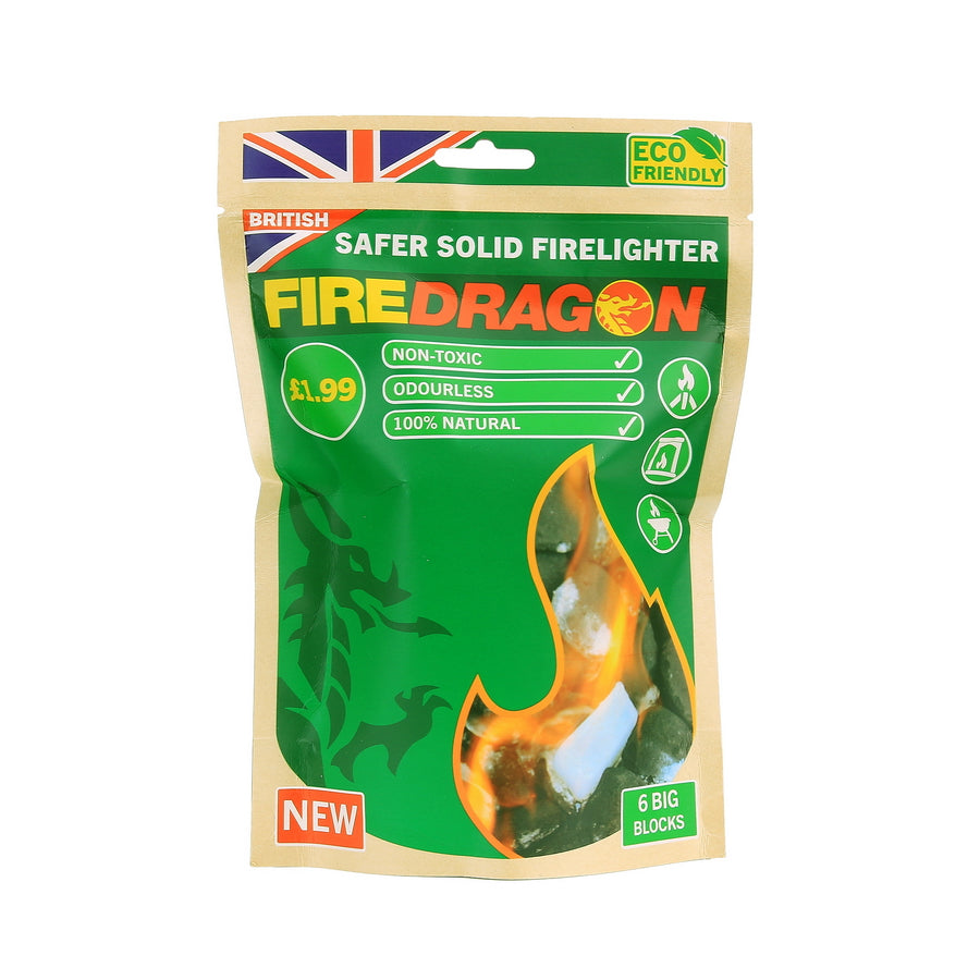 BCB FIRE DRAGON Green & Clean Anzündwürfel – Bushcraft Outdoor Brennstoff Würfel