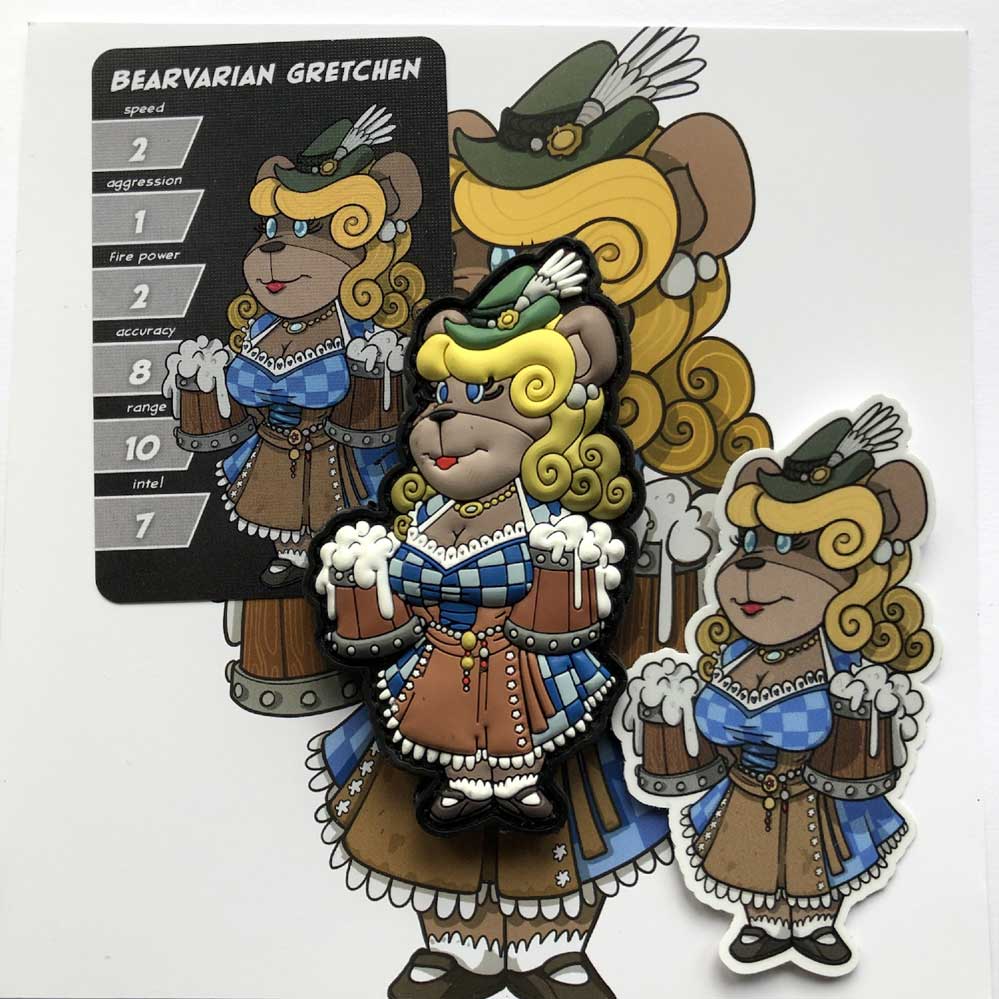MORALE PATCH BEARVARIAN GRETCHEN BLUE