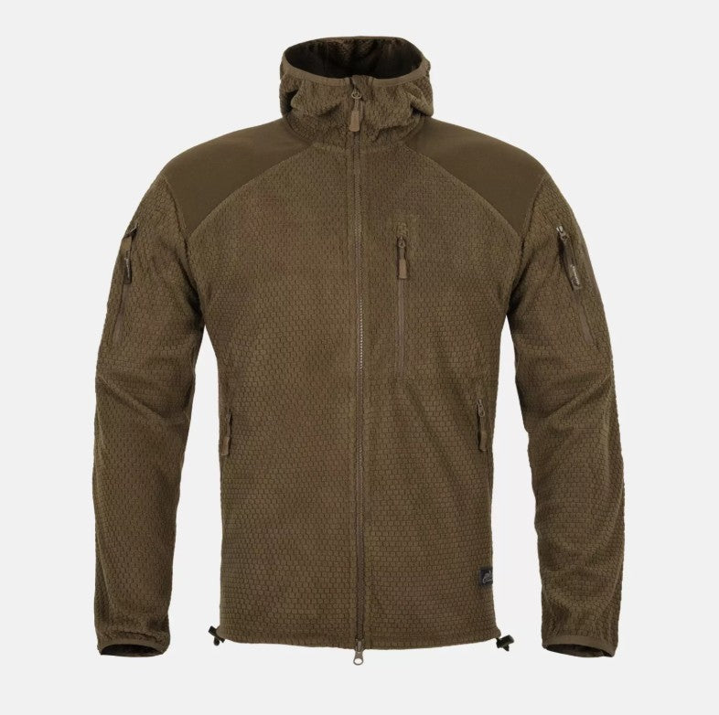 Helikon-Tex Alpha Hoodie Grid-Fleecejacke mit Kapuze Olive