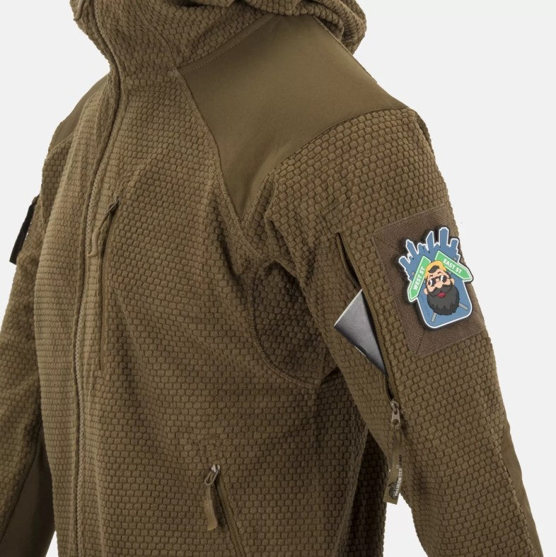 Helikon-Tex Alpha Hoodie Grid-Fleecejacke mit Kapuze Olive
