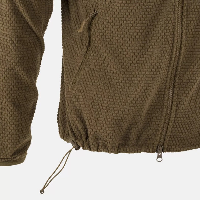 Helikon-Tex Alpha Hoodie Grid-Fleecejacke mit Kapuze Olive