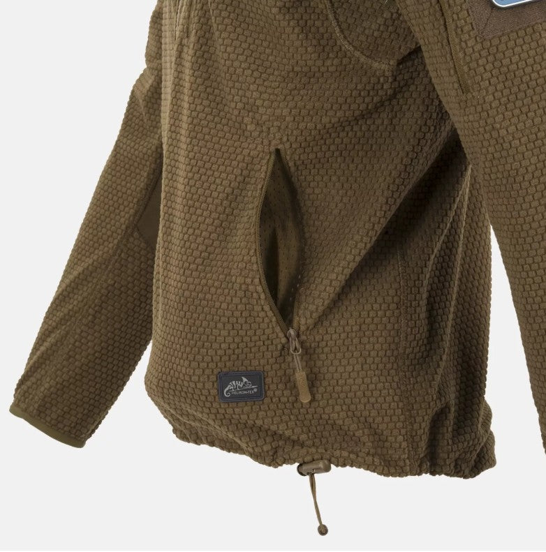 Helikon-Tex Alpha Hoodie Grid-Fleecejacke mit Kapuze Olive