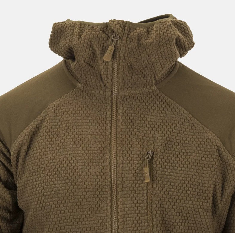 Helikon-Tex Alpha Hoodie Grid-Fleecejacke mit Kapuze Olive