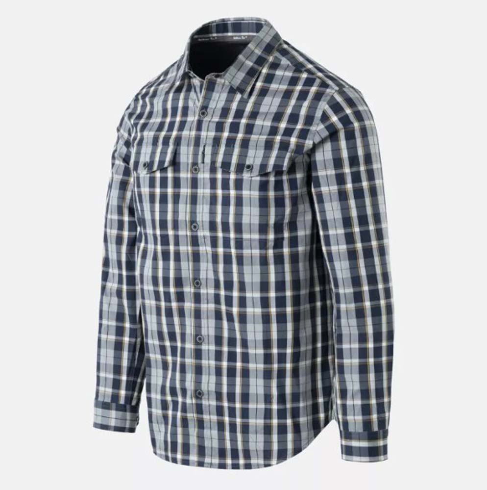 HELIKON-TEX COVERT CONCEALED CARRY SHIRT CALM BLUE PLAID