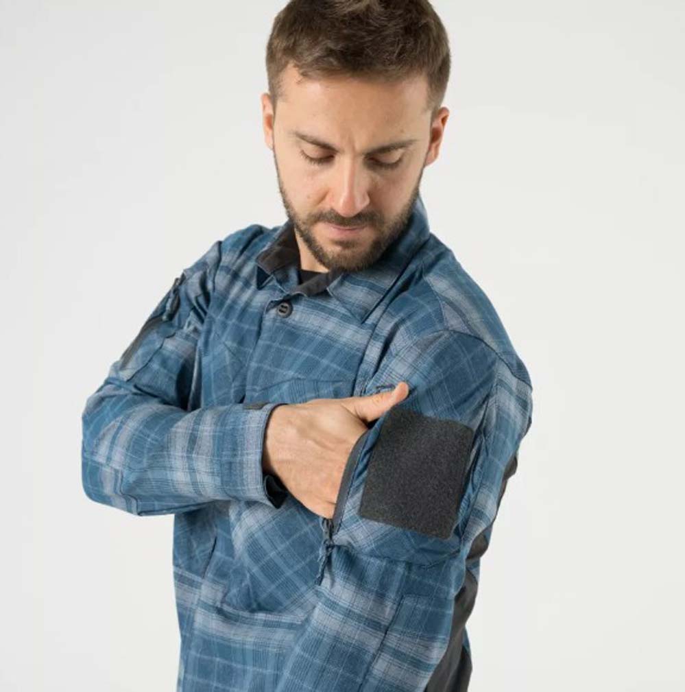 HELIKON-TEX MBDU FLANELL SHIRT WESTERN BLUE PLAID