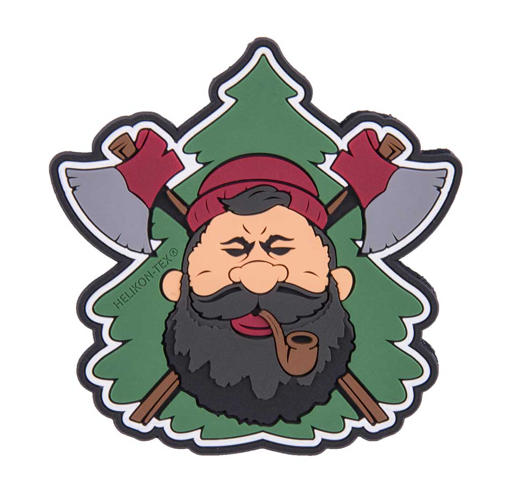 HELIKON-TEX PVC MORALE PATCH BEARDMAN BUSHCRAFT OLIVE