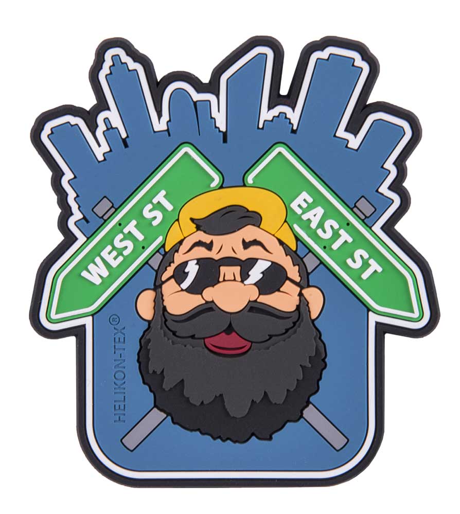 HELIKON-TEX PVC MORALE PATCH BEARDMAN URBAN BLAU
