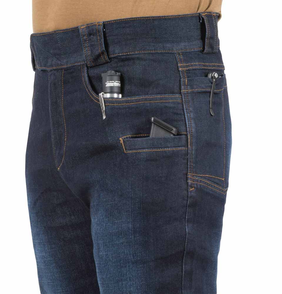 HELIKON-TEX GREYMAN TACTICAL JEANS® - DENIM MID DARK BLUE SLIM FIT