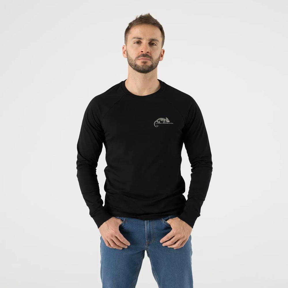 HELIKON TEX LOGO LANGARM SHIRT SCHWARZ