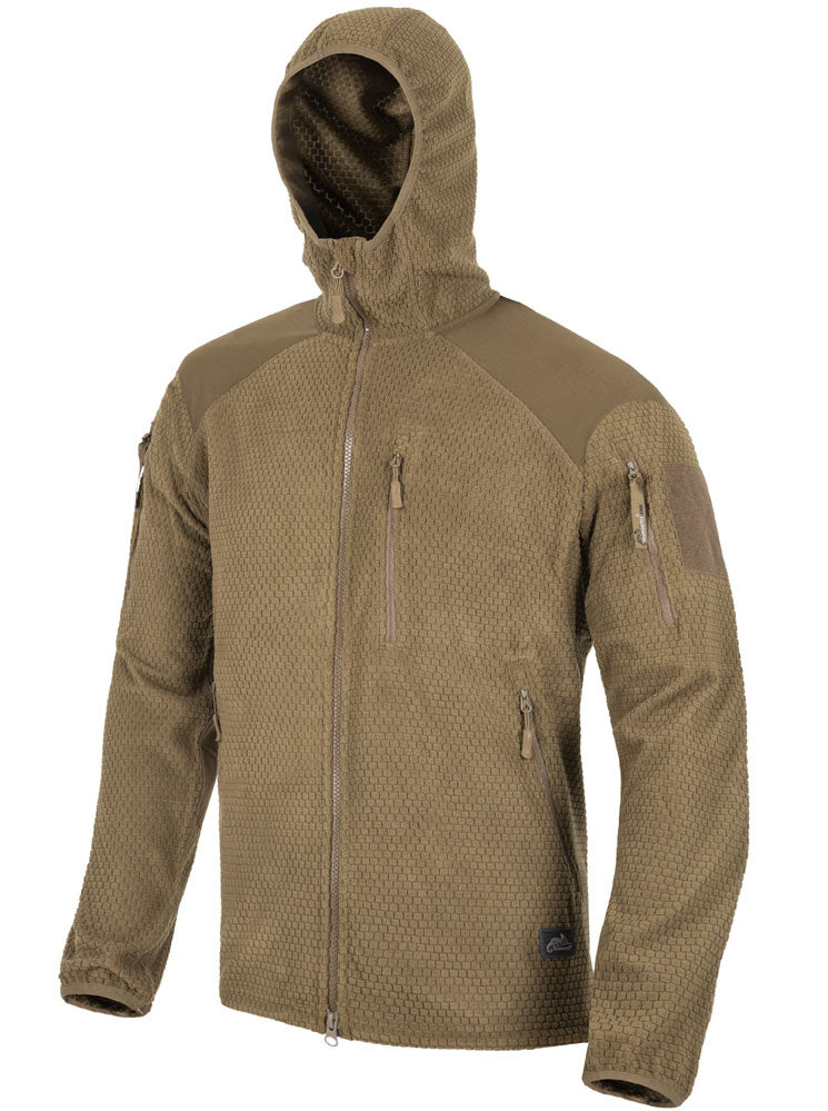 HELIKON-TEX ALPHA HOODIE GRID FLEECE SCHWARZ