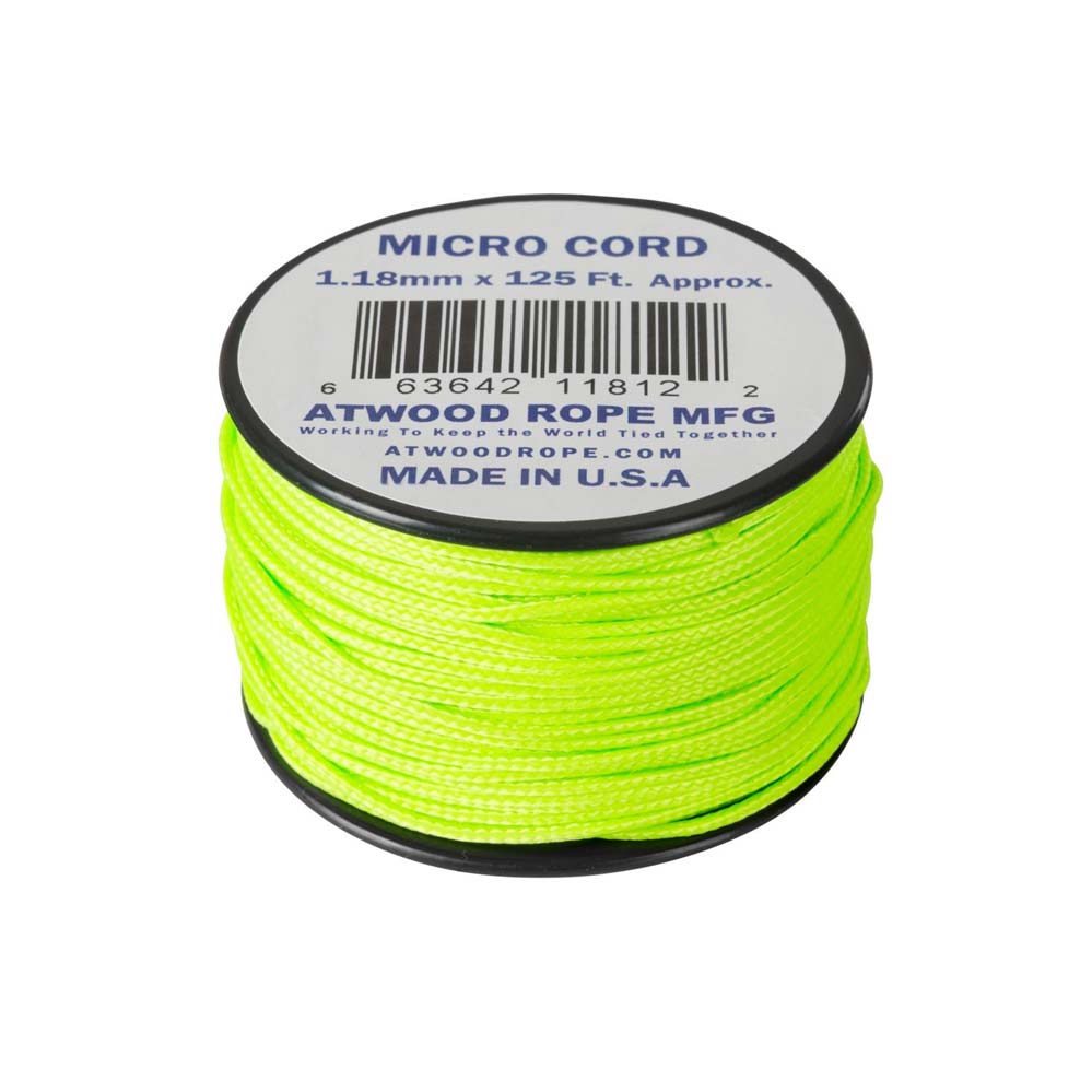 MICRO CORD PARACORD 125 Ft. NEON GRÜN