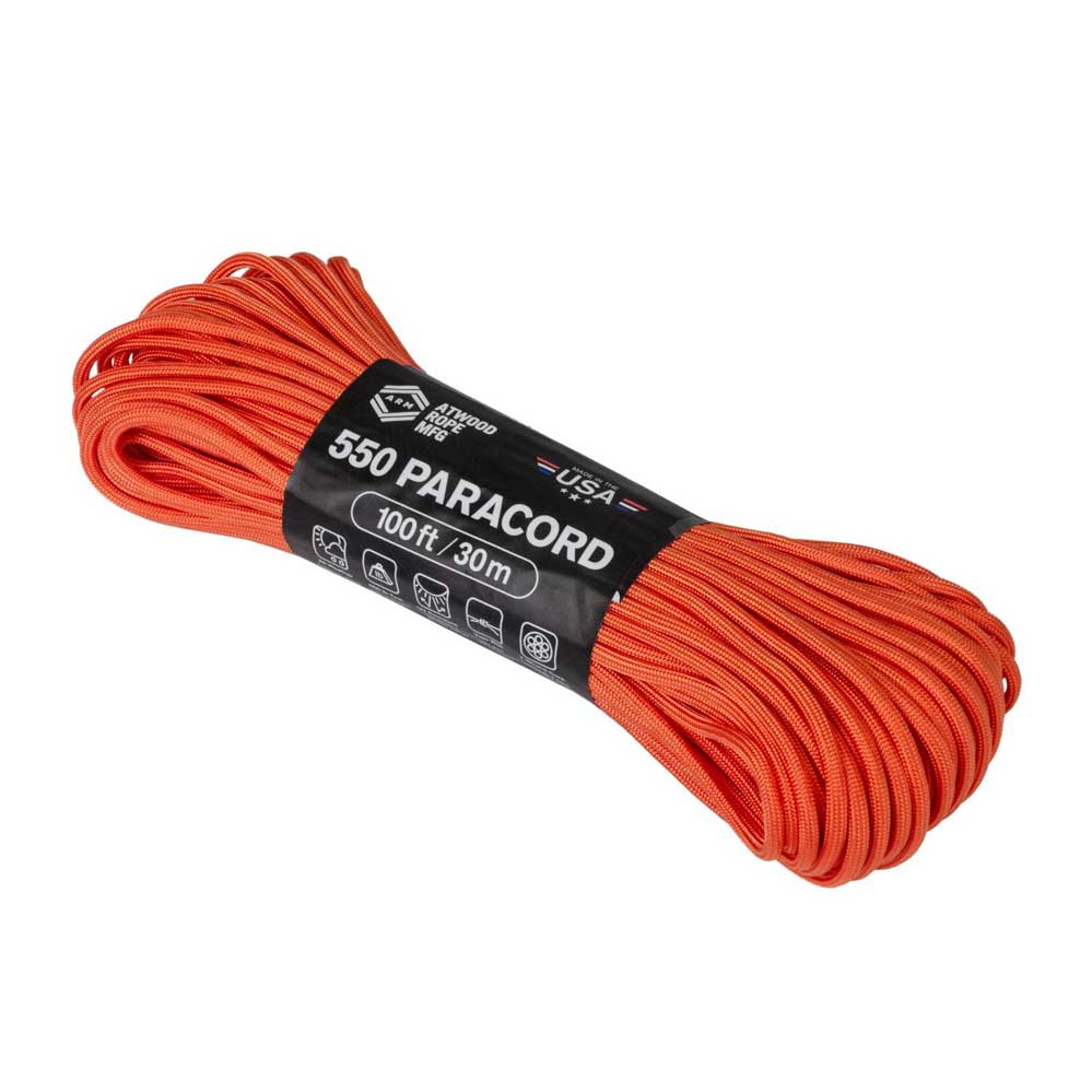 TACTICAL 550  PARACORD 100 FT/30 M  BURNT ORANGE