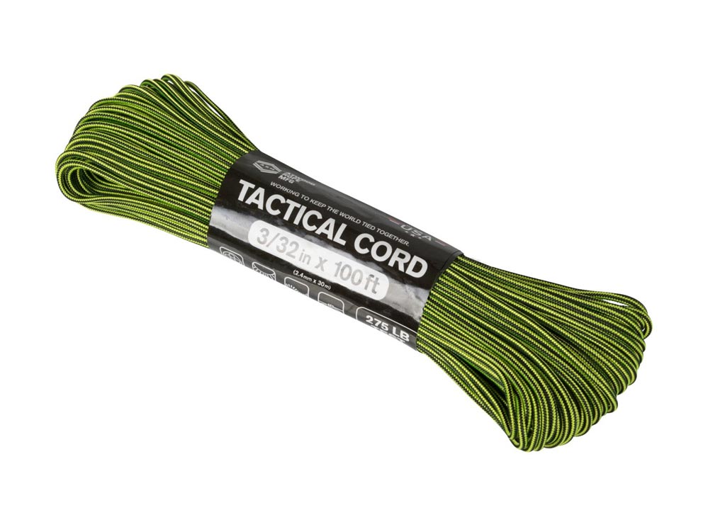 TACTICAL 275 PARACORD NEON GELB-GRÜN-SCHWARZ 100FT