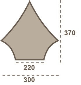 GRAND CANYON TARP RAY 300 x 370 CM BEIGE
