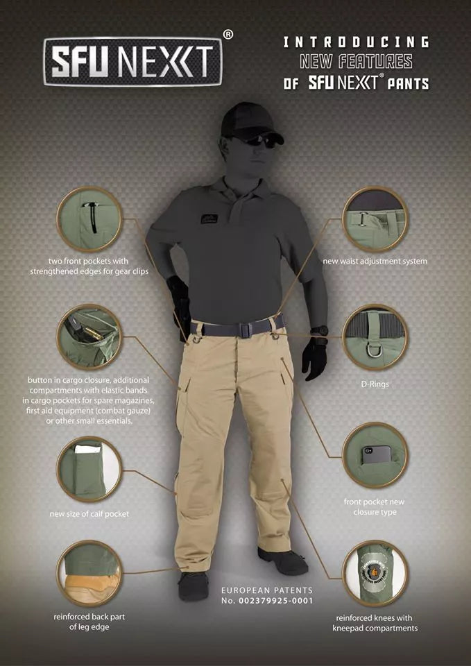 HELIKON TEX SPECIAL FORCES SFU HOSE NEXT SHADOW-GREY