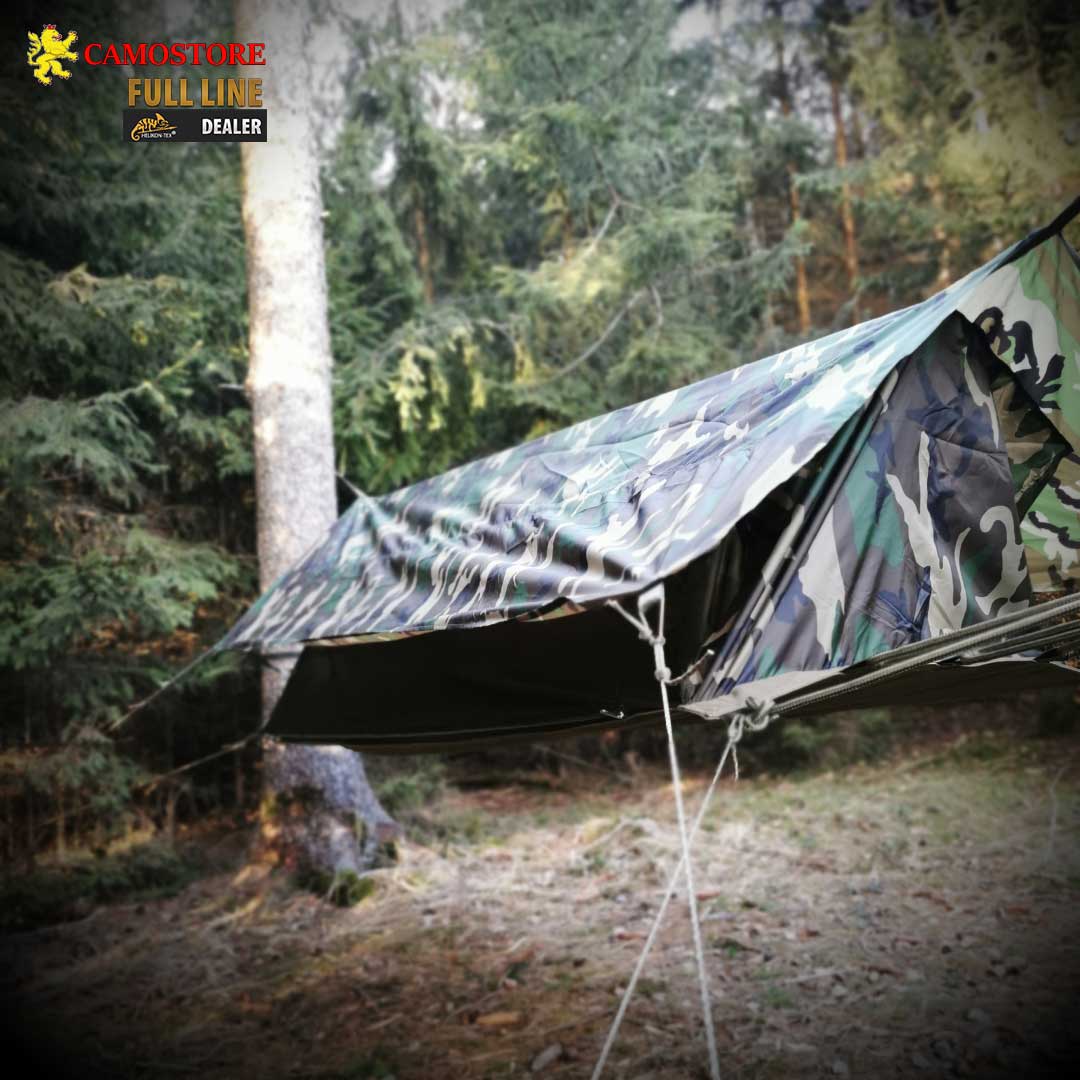 JUNGLE HAMMOCK/MINIZELT MIT CANVAS BODEN US WOODLAND CAMOUFLAGE
