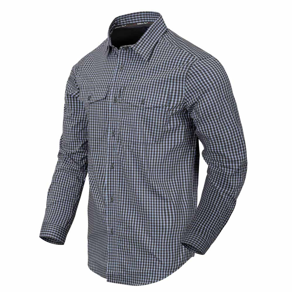 HELIKON-TEX COVERT CONCEALED CARRY SHIRT PHANTOM GREY CHECKERED