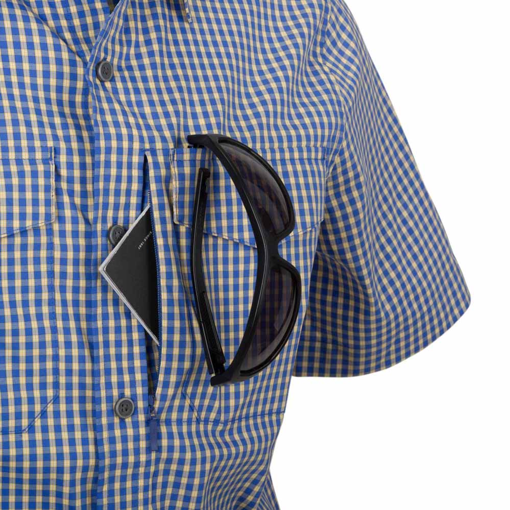 HELIKON-TEX COVERT CONCEALED CARRY SHIRT SHORT SLEEVE - DIRT RED CHECKERED