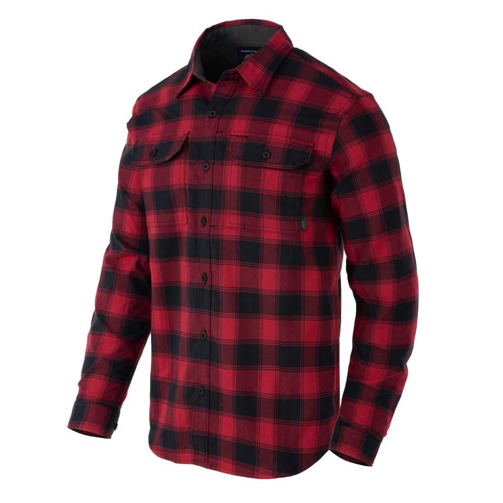 HELIKON-TEX GREYMAN SHIRT CORAL CRIMSON CHECKERED