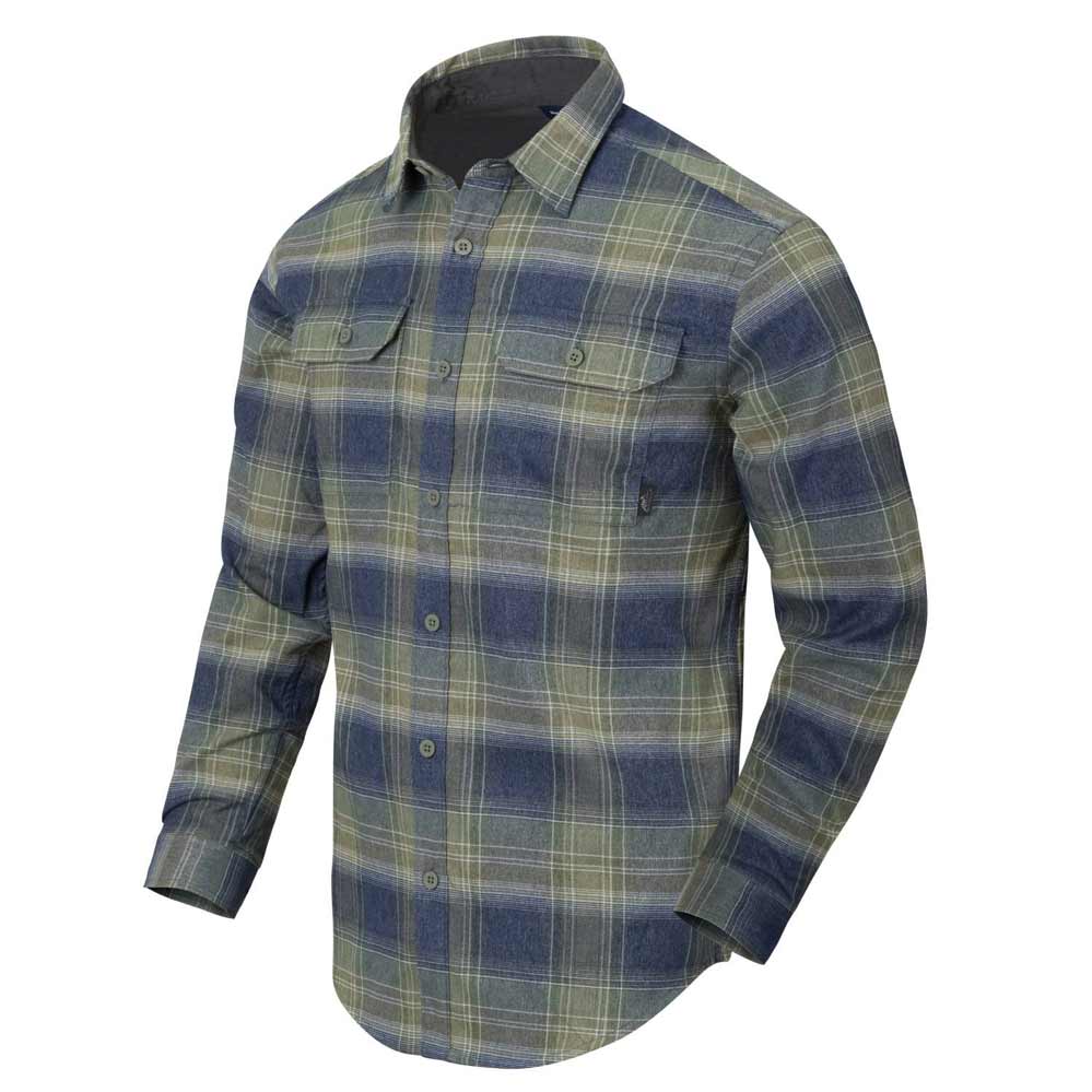 HELIKON-TEX GREYMAN SHIRT BLAST BLUE PLAID