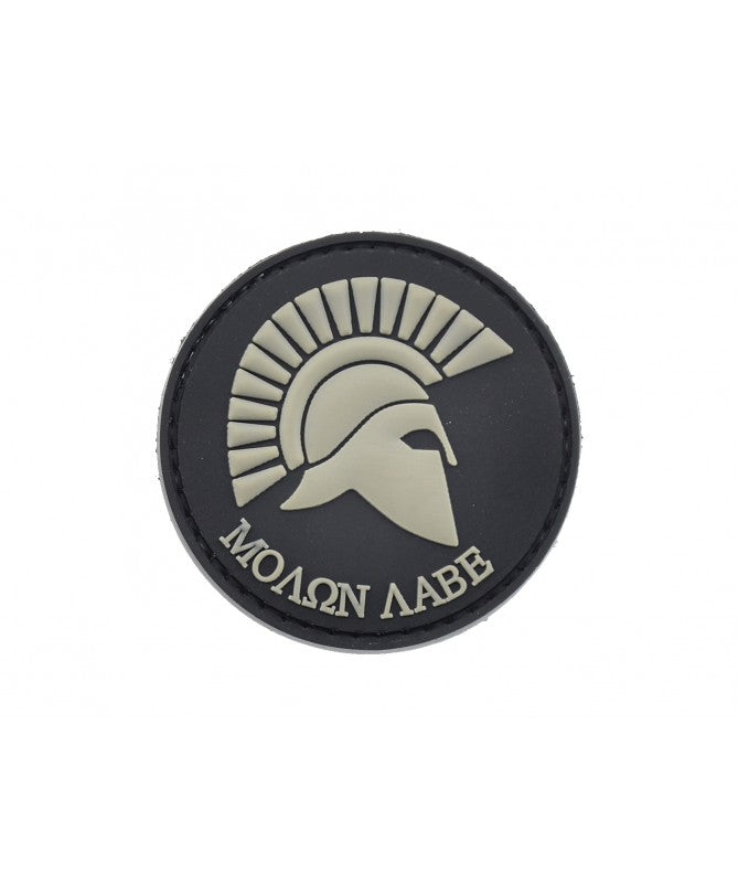 ABZEICHEN PVC PATCH MOLON LABE SCHWARZ
