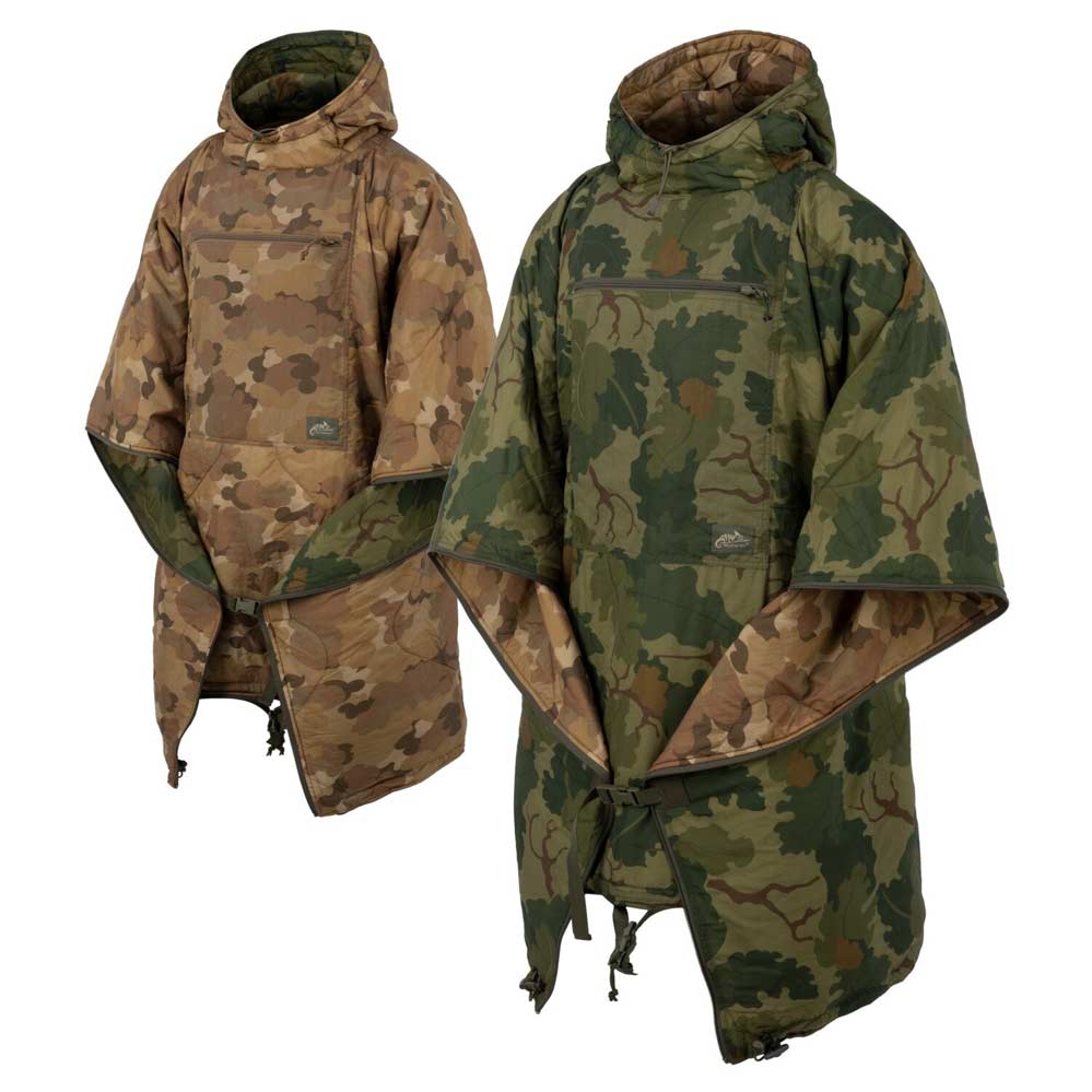 HELIKON-TEX REVERSIBLE SWAGMAN ROLL PONCHO CLIMASHIELD APEX  MITCHELL CAMO LEAF / CAMO CLOUDS